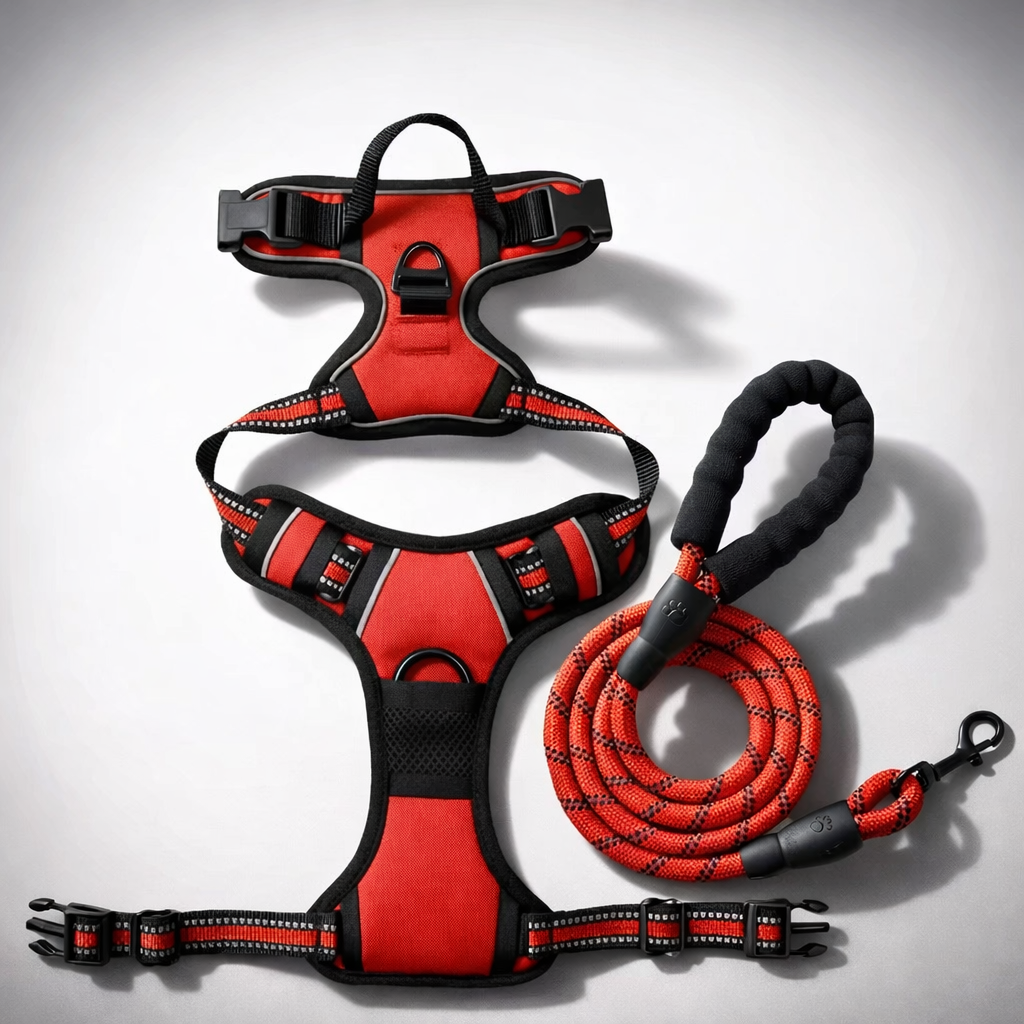 Anti-pull harness set for calm walks