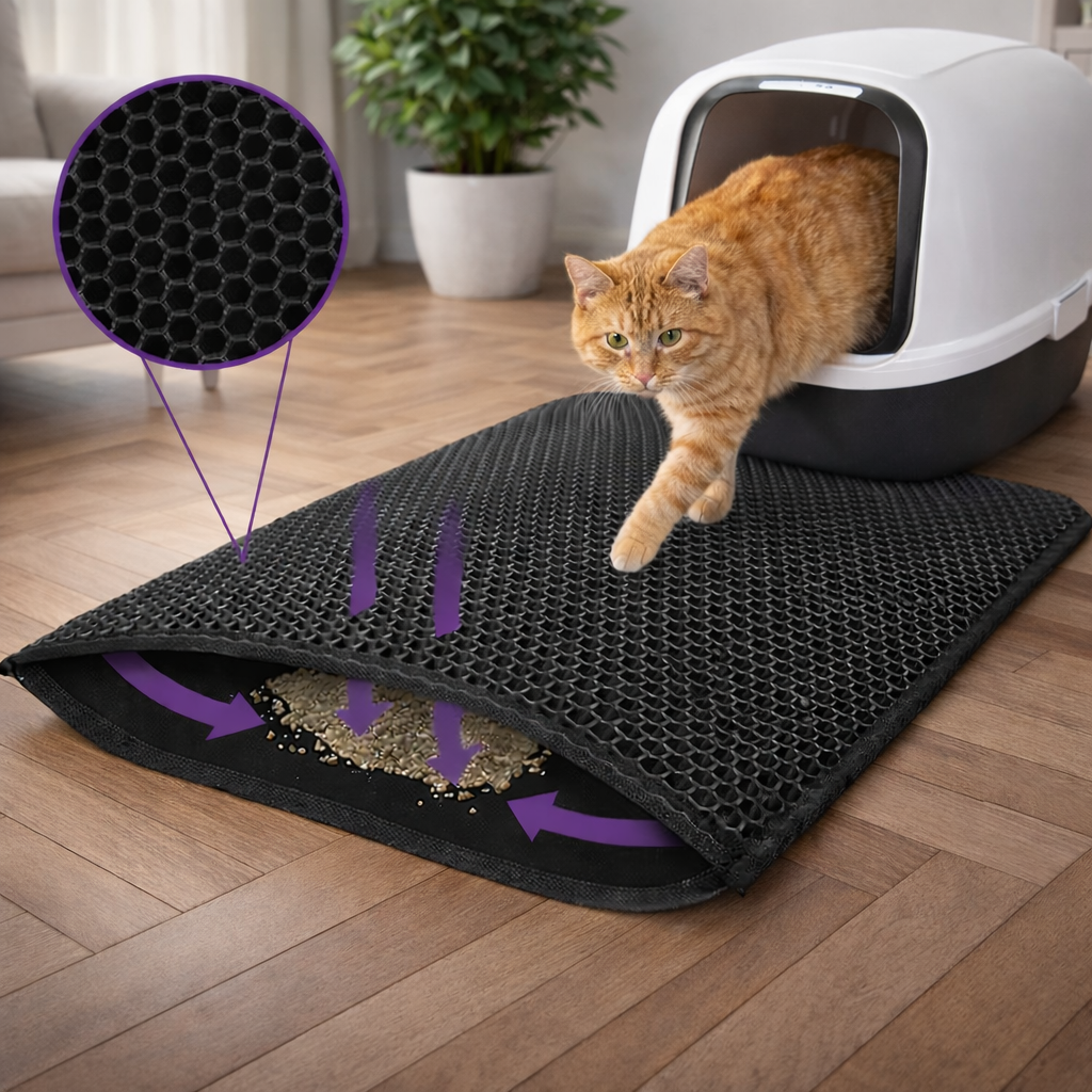 Litter mat with collection system