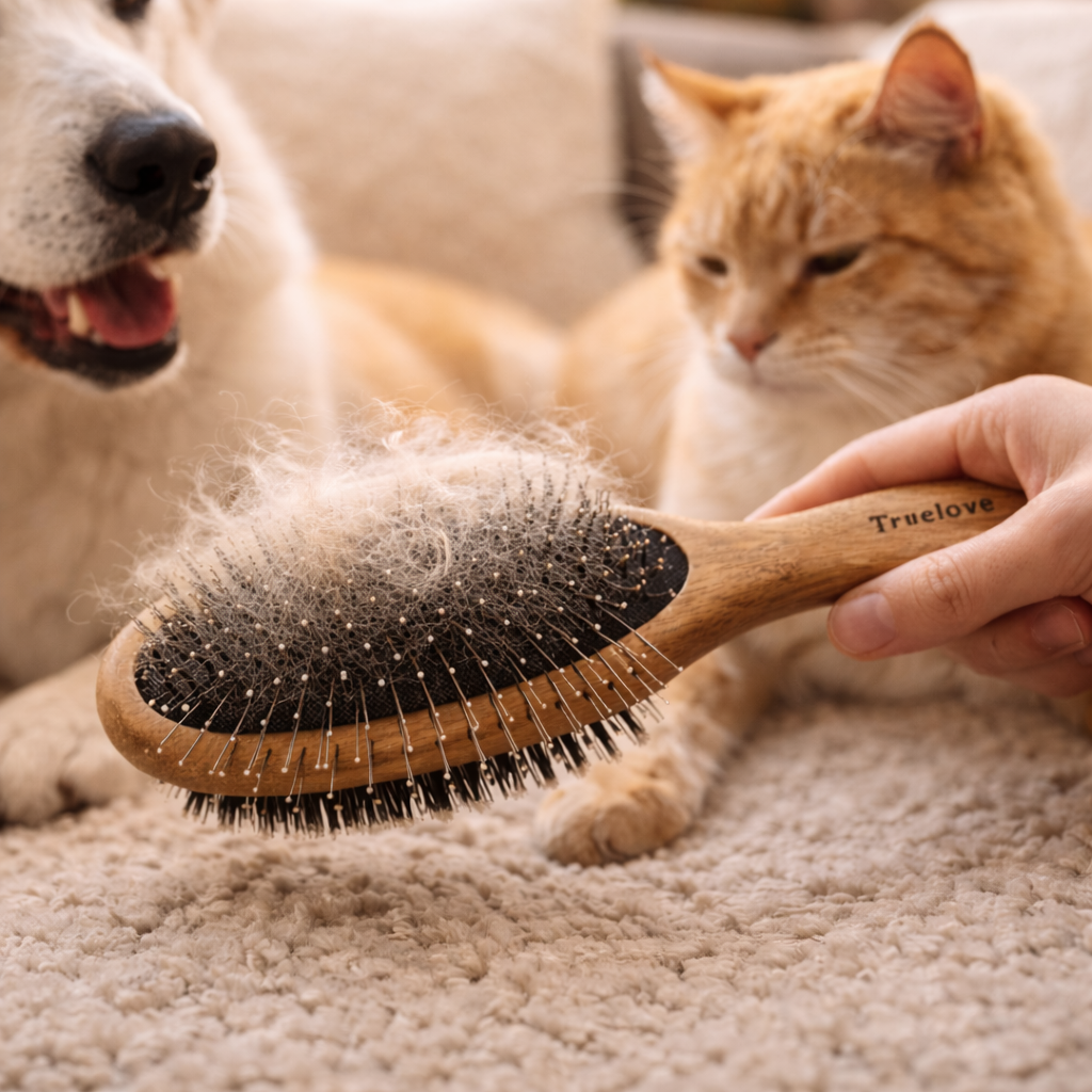 Professional double-sided wooden grooming brush